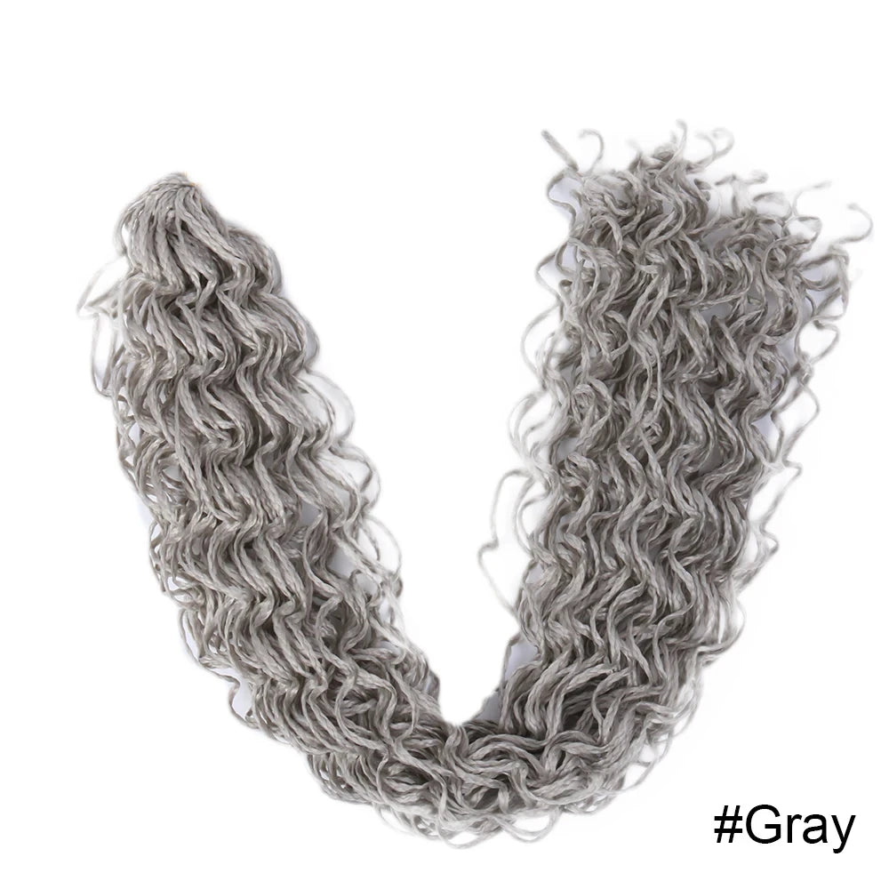 Zizi Braids Crochet Box Braids Twist Synthetic Braiding Hair Extensions 20-25 roots/Pack Pink White Purple Bug Gray 613 Luoyudu