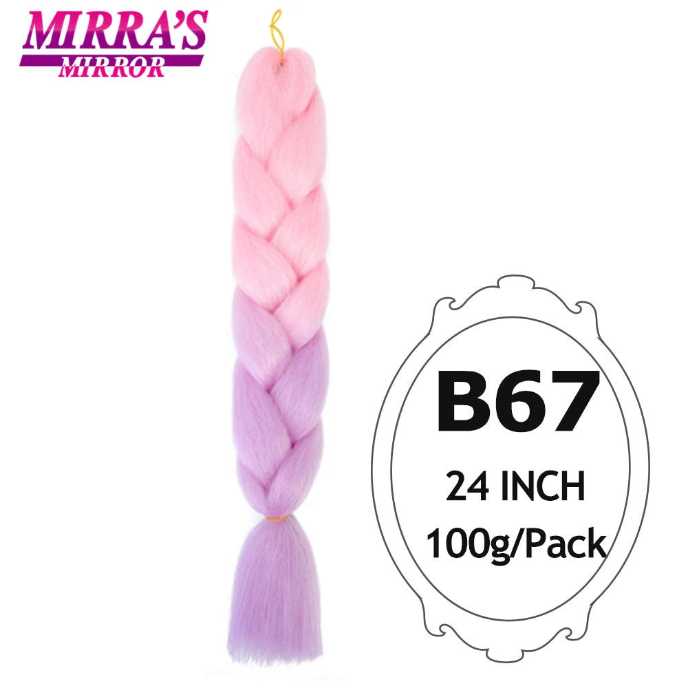 Colorful Jumbo Braiding Hair Extensions For Box Braids Synthetic Hair for Afro Braids Ombre Jumbo Braid Hair DIY Crochet Braid