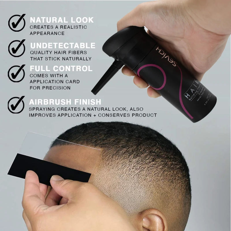 SEVICH Keratin Hair Fiber Set – Covers Sparse Hair & Bald Spots (25g)