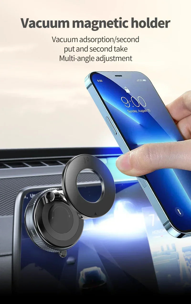 Xiaomi Strong Magnetic Phone Holder Foldable Design 360° Adjustable Vacuum Car Mount For Cell Phone For iphone Live Streaming