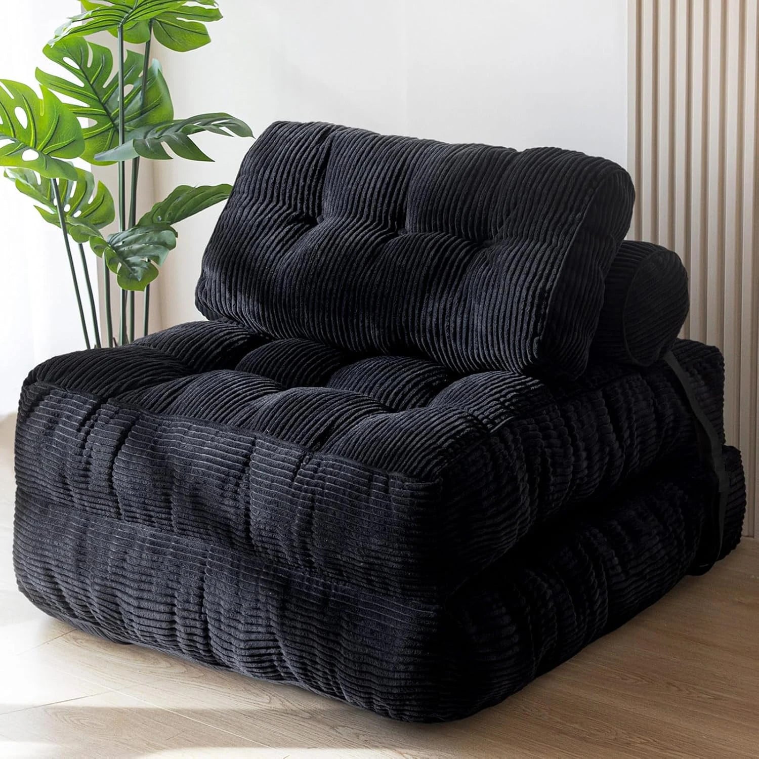 Vacuum Compression Sofa Foldable Simple Fabric Corner Modular Couch Floor Multi Function Nordic Living Room Bedroom Decoration