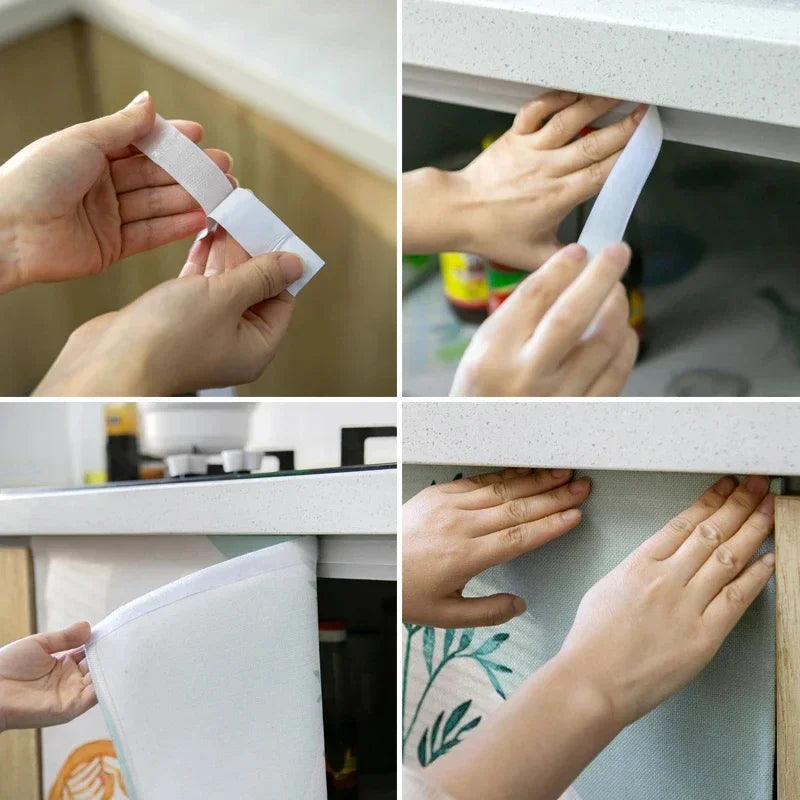 Nordic Style Flowers Plant Cabinet Short Curtains Punch-free Half-curtain Dust Cover for Shoe Shelf Kitchen Storage Curtains