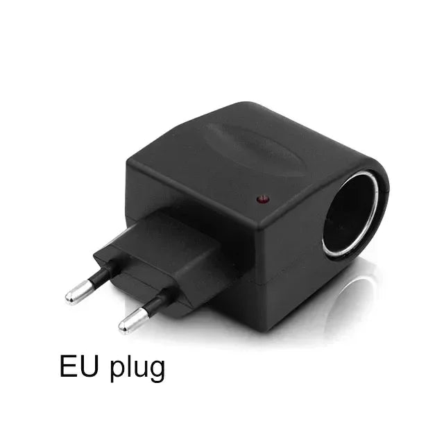 Universal 220V AC To 12V DC Car Power Adapter Socket Converter 220V To 12V Household Cigarette Lighter EU Plug