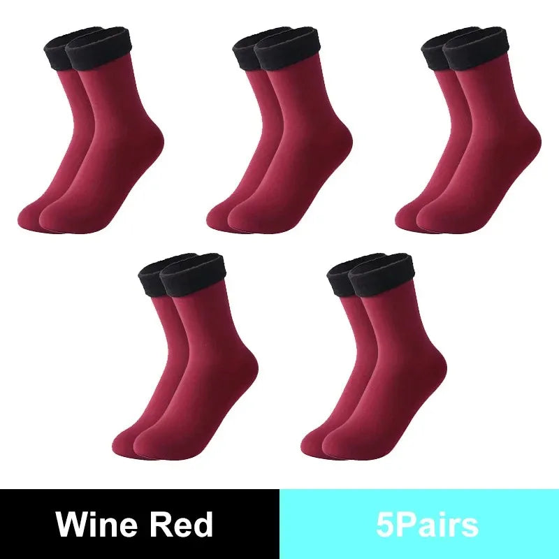 Women’s Thick Knit Mid-Tube Cotton Dress Socks — Solid Color, Soft & Warm Everyday Wear