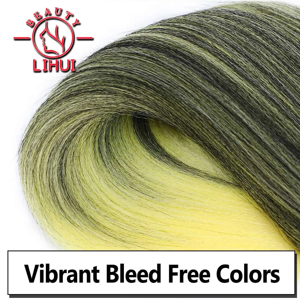 LIHUI Pre-Stretched Jumbo Braids — 26" 90 g Synthetic (Red/Pink, Frosted Colors)