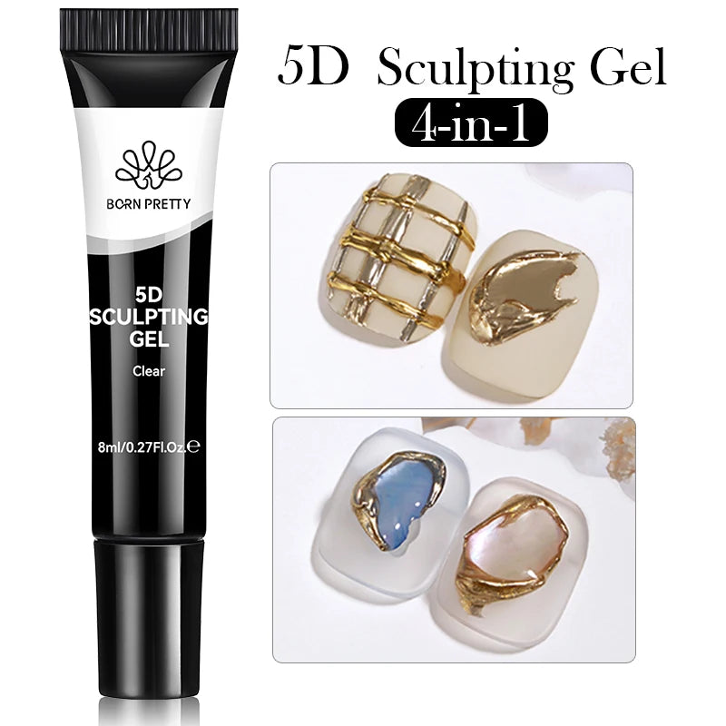 BORN PRETTY 5D Sculpting Nail Gel (8ml) – Emboss & Carve 3D Designs
