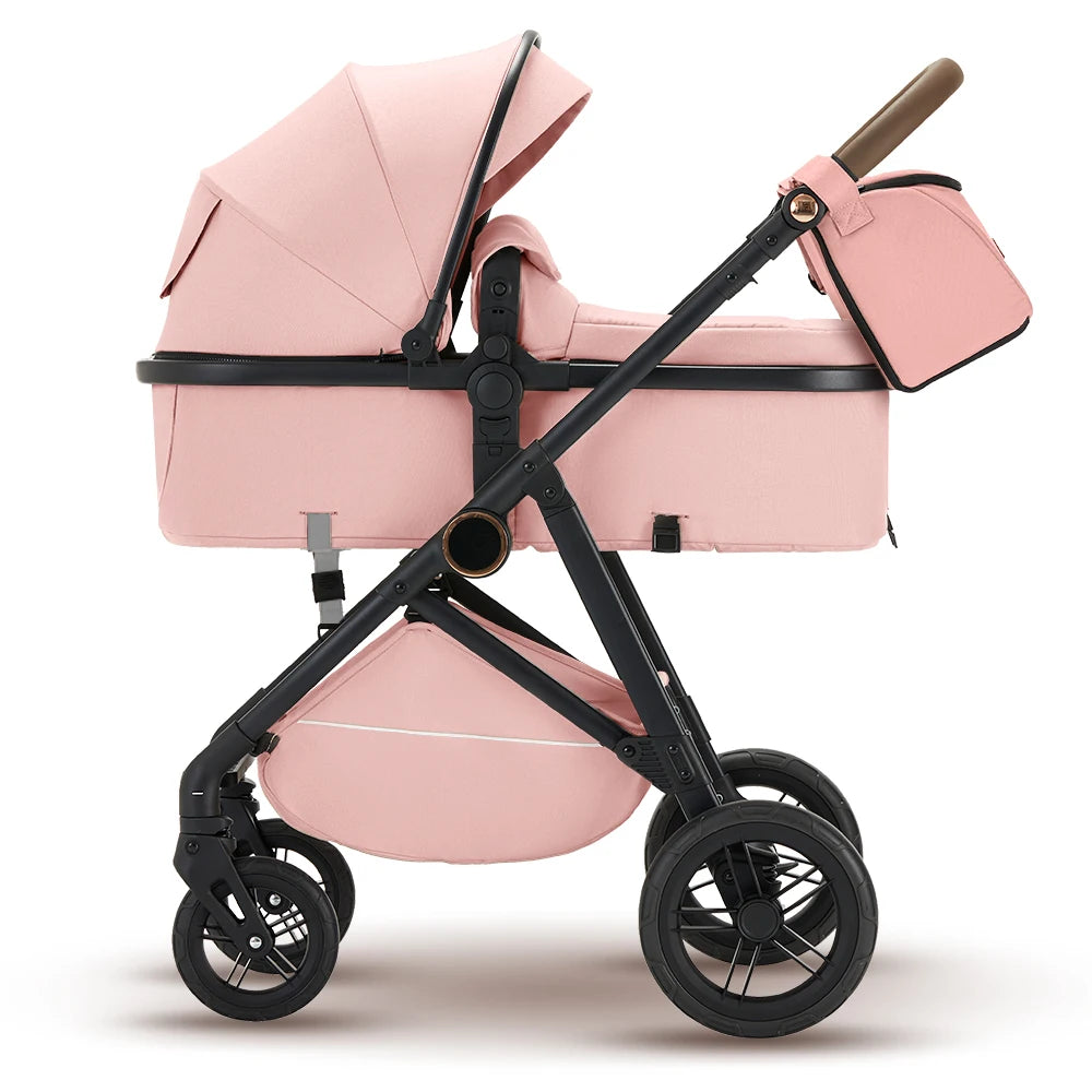 Baby Stroller Pushchair High Landscape Reversible Foldable Portable Stroller Newborn Pram Reclining Baby Carriage