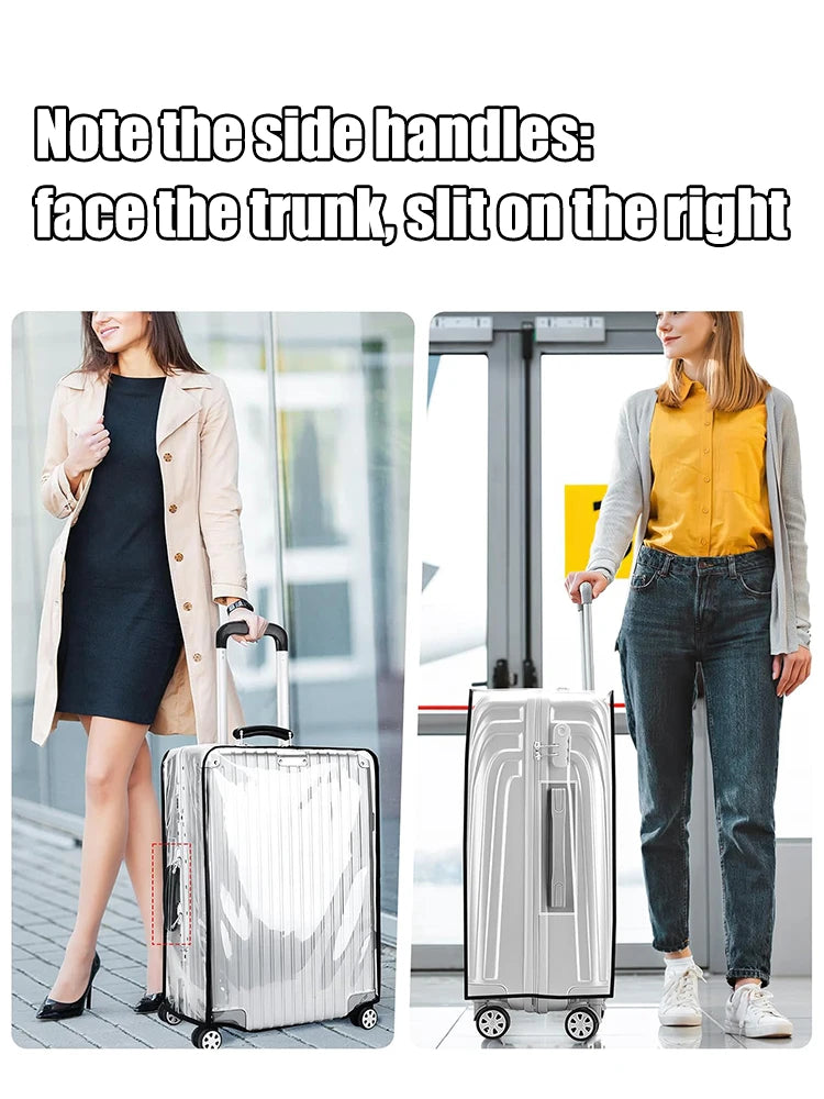 Transparent Pvc Luggage Protective Cover Wheeled Luggage Protective Cover Wear-Resistant Outer Cover Transparent Protective