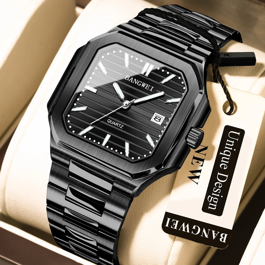 BANGWEI Women's wristwatch casual fashion luxury quartz Ladies clock luminous calendar vintage elegant Watch women montre femme