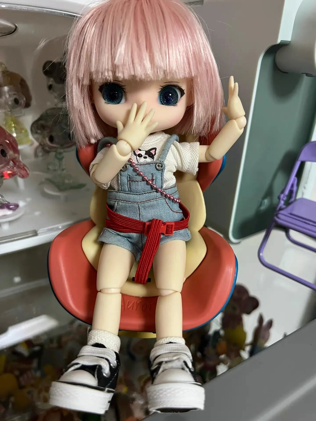 BJD Doll Safety Seat Chair for Car Figure Toy Miniature