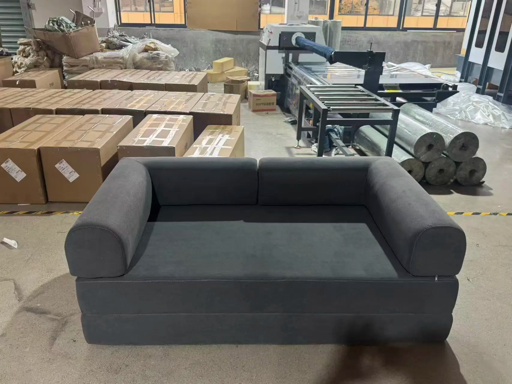 Italian Compressed Sofa Minimalist Retro Corduroy Sofa Bed Lounge Modular Couch Foldable Washable Customizable for Living Room