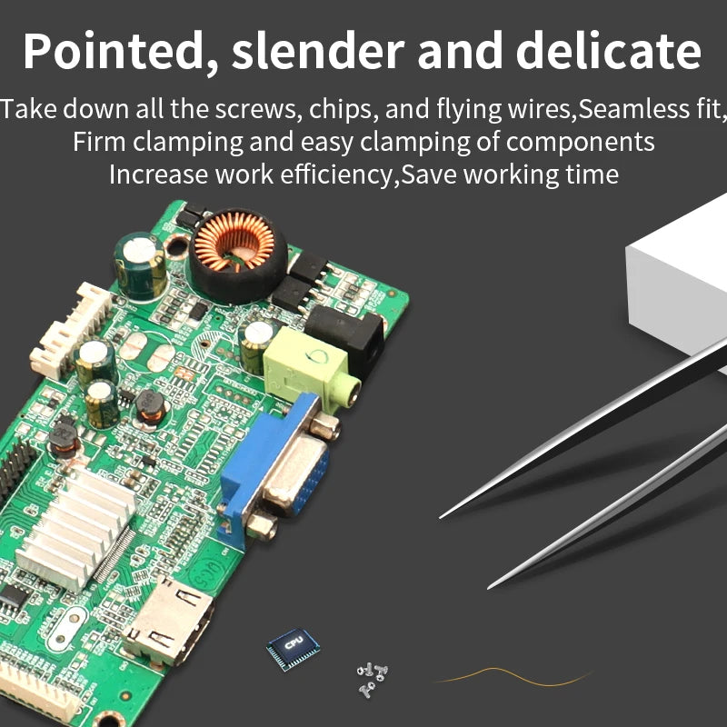 LUXIANZI Non-magnetic Stainless Steel Tweezers For Phone Circuit Repair Hand Tool Precision Flying Wire Industrial Forceps