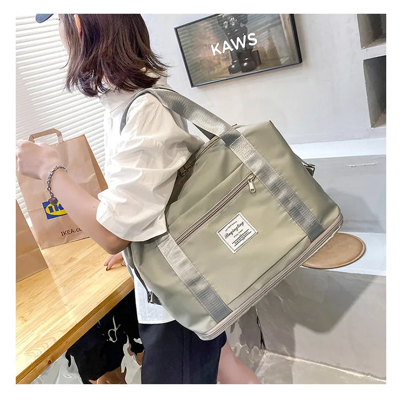 Large Capacity Expanding Double back Travel Bags Luggage Organizer Bag Handbag Waterproof Foldable Travel Clothes Storage Bag