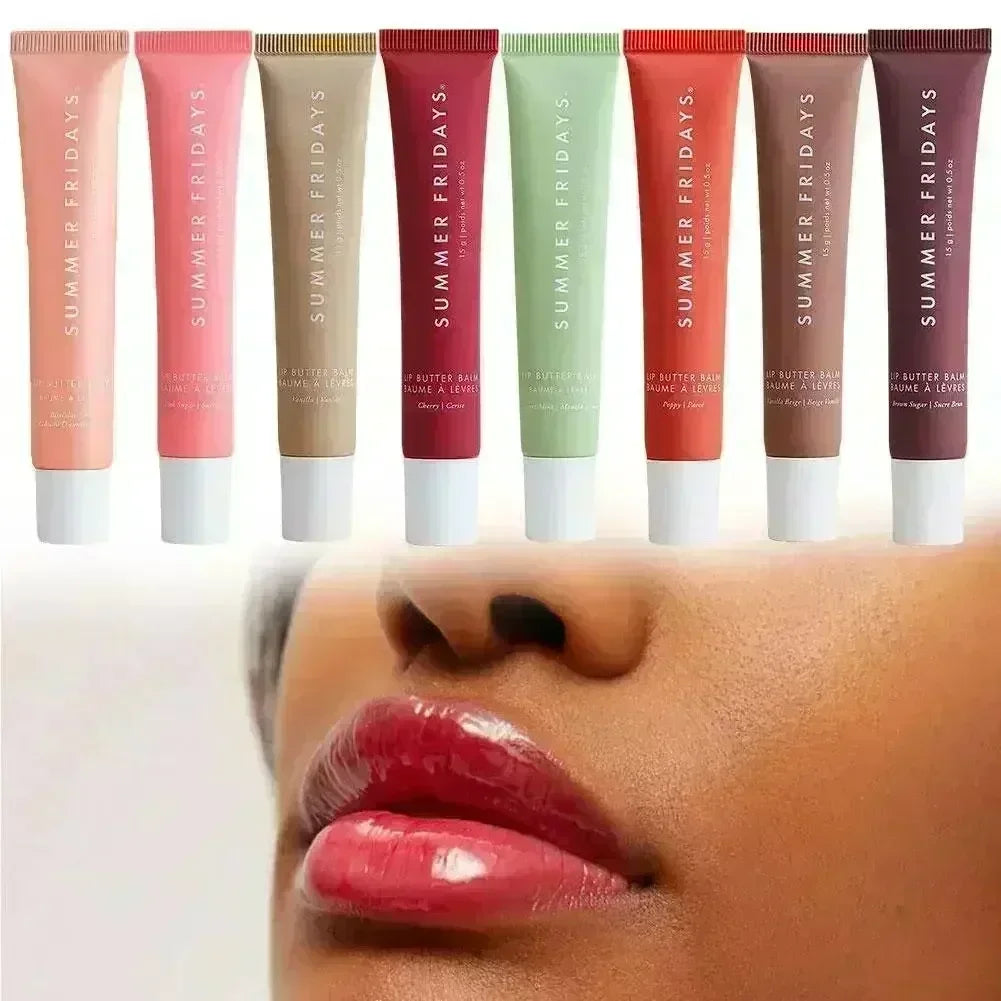 Summer Fridays Lip Balm Gloss — Moisturizing Mirror-Shine Lip Oil (Vanilla • Pink Sugar • Coffee Cake • Clear)