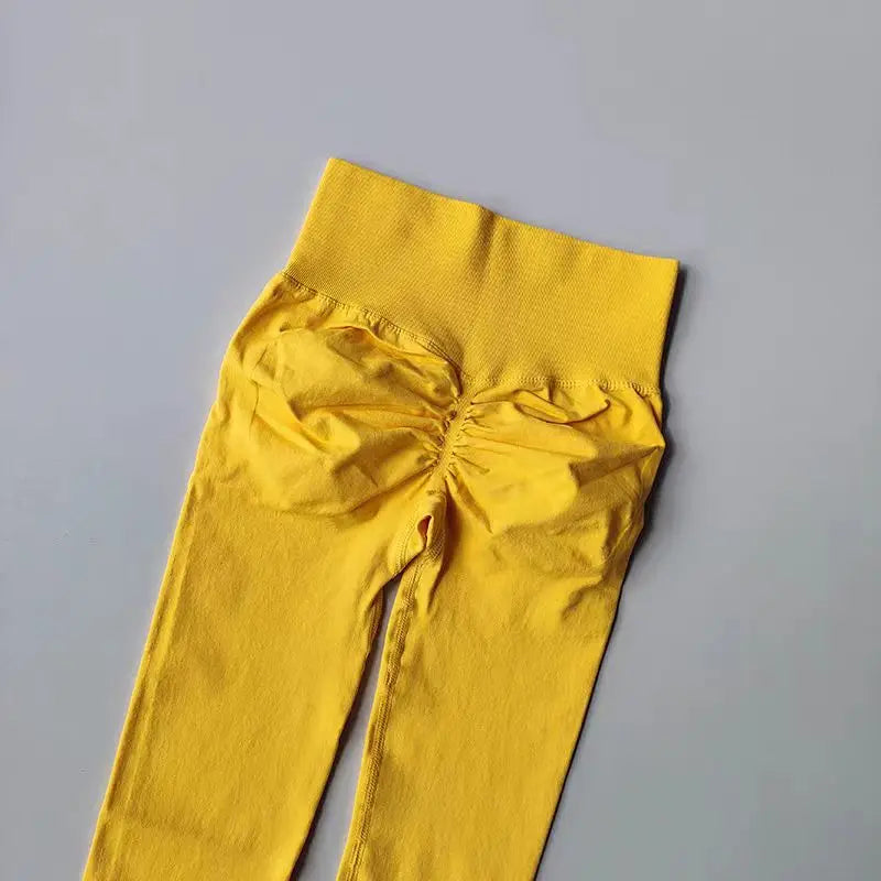 Seamless High-Waist Yoga Leggings – Push-Up Hip Lift Fit