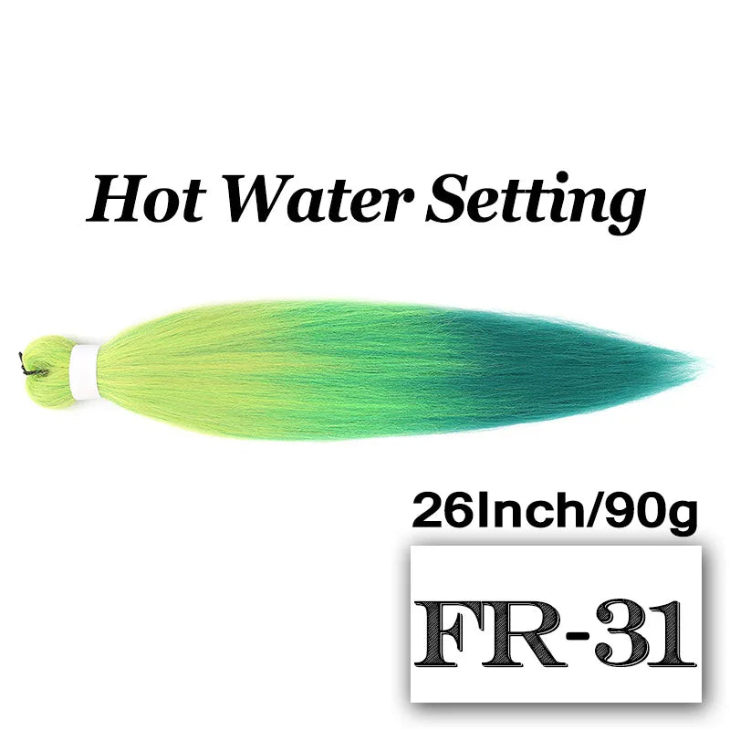 26" Easy Pre Stretched Braiding Hair Extensions 613 Blonde Jumbo Braids Synthetic Hair Bundles Yaki Straight Hair Crochet Braid