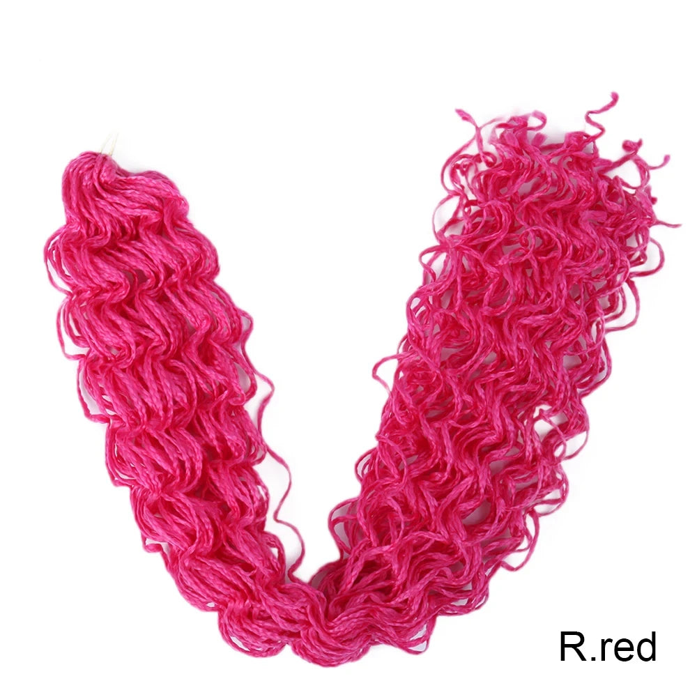 Zizi Braids Crochet Box Braids Twist Synthetic Braiding Hair Extensions 20-25 roots/Pack Pink White Purple Bug Gray 613 Luoyudu