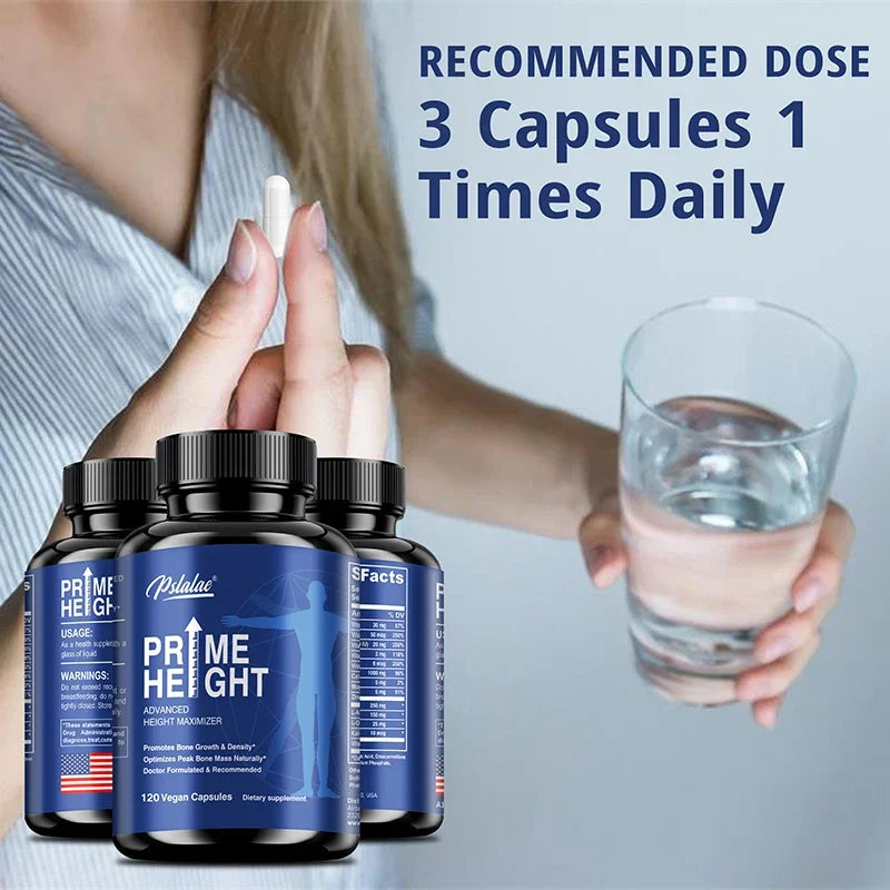 Pslalae Prime Height — Advanced Bone & Growth Support (120 Capsules)