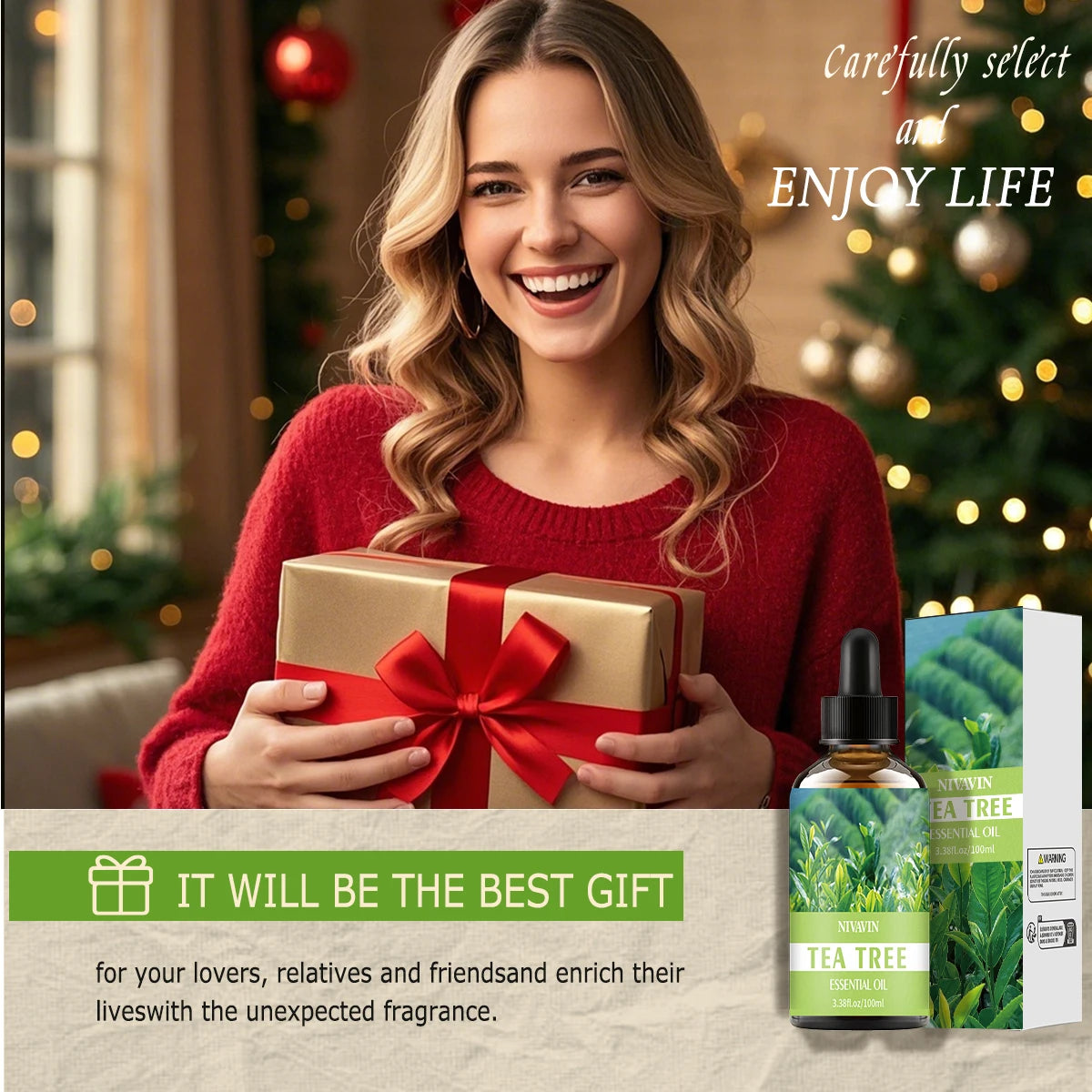 30ml/60ml/100ml tea tree essential oil is suitable for facial hydration, moisturizing, hair care, skin care, and perfume making