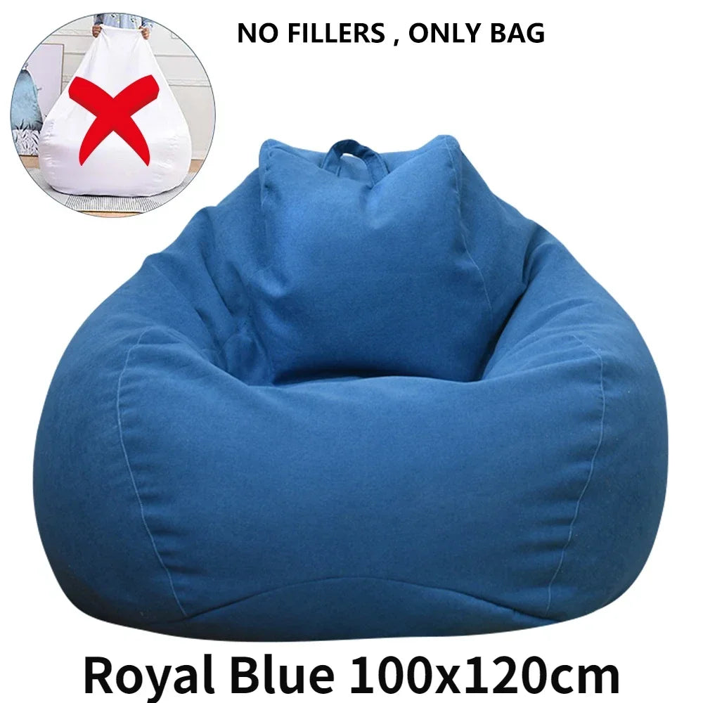 OTAUTAU Large Bean Bag Chair Sofa Cover Without Filler Lazy Corner Seat Beanbag Couch Has Replacement Sofa Inner Liner for Sale