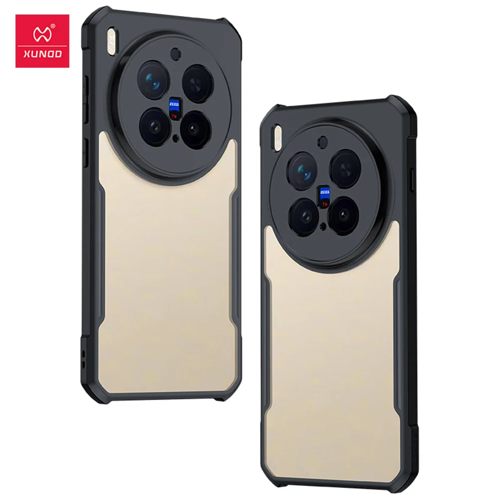 Xundd For VIVO X300 X300 Pro Ultra Case,Airbag Anti-drop Shell Acrylic+TPU Back Stripes Transparent Cover With Magnetic Stand