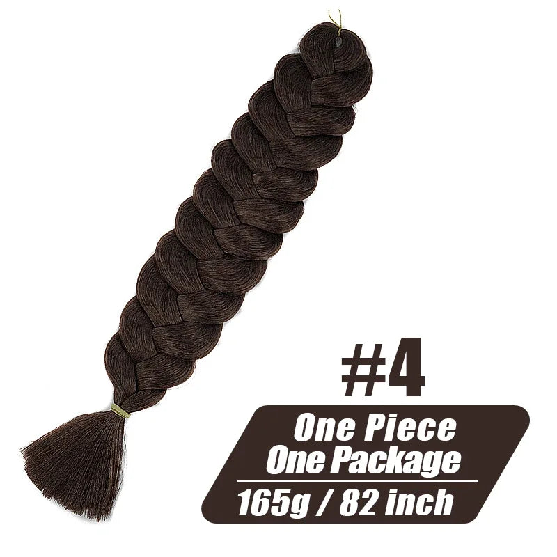 High-end Wigundle Kanekalon Crochet Hair Braiding Hair Extensions For Women Jumbo Braids Pre Stretched Synthetic Hair X pression
