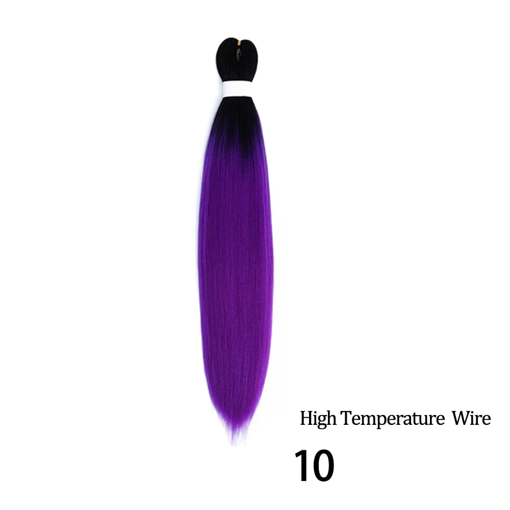 Chorliss Pre-Stretched Jumbo Braids — 24"/26" Synthetic Yaki Ombre (80–90 g, 105 Colors)