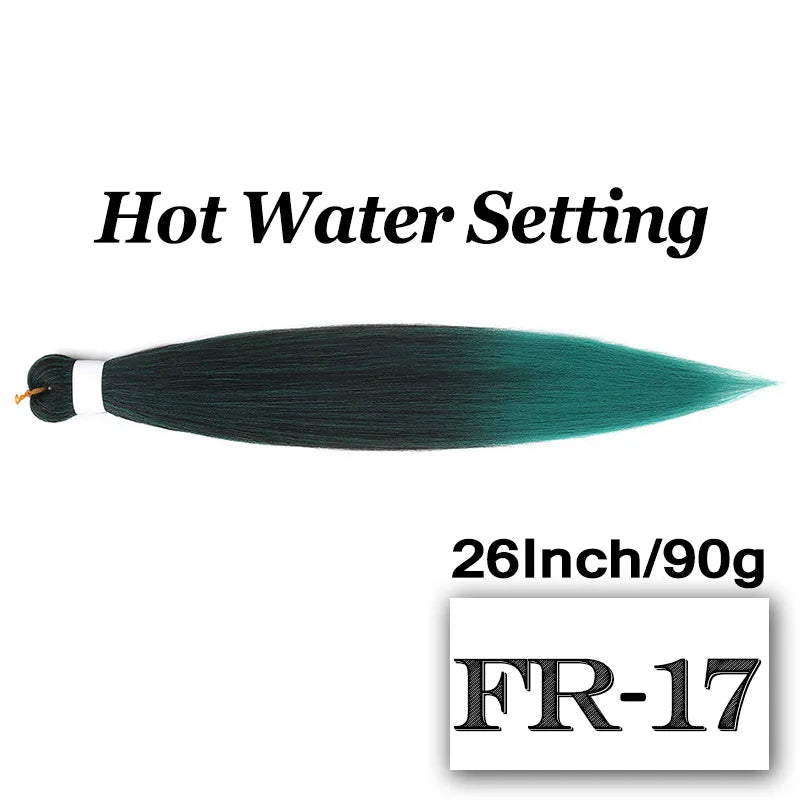 26" Easy Pre Stretched Braiding Hair Extensions 613 Blonde Jumbo Braids Synthetic Hair Bundles Yaki Straight Hair Crochet Braid