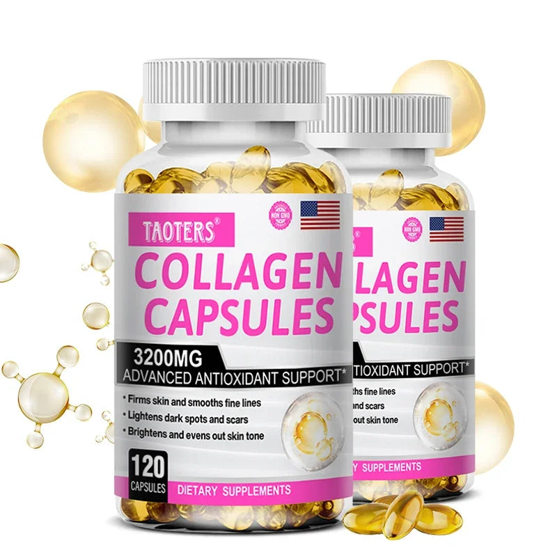Taoters Collagen + Glutathione — Skin, Hair & Nail Support (120 Capsules)
