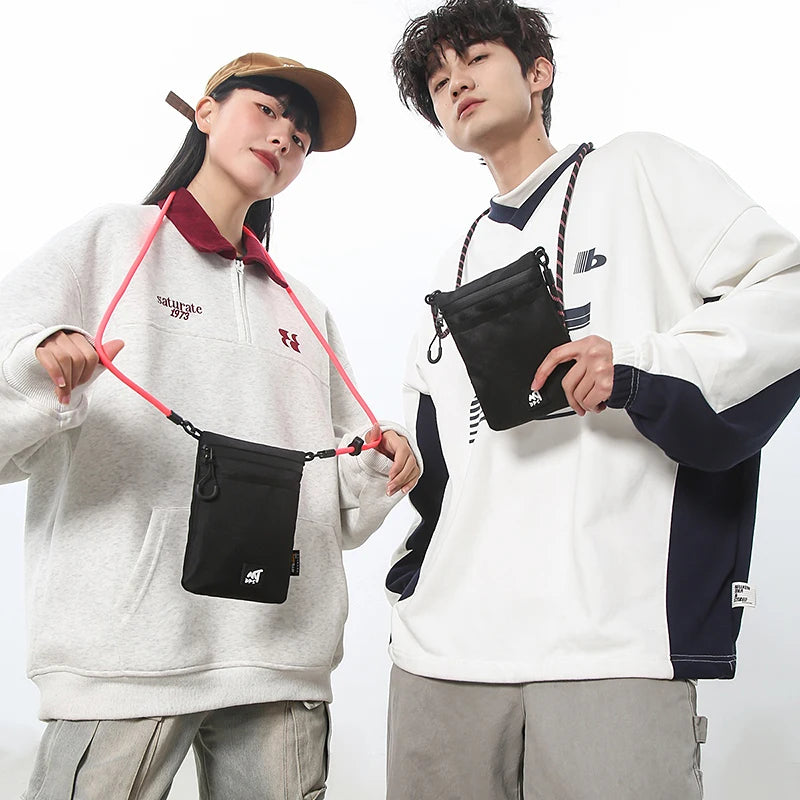 Original Design Nylon Cloth Messenger Bag for Men New Mobile Phone Bag Portable Simple Shoulder Bag Unisex Satchel