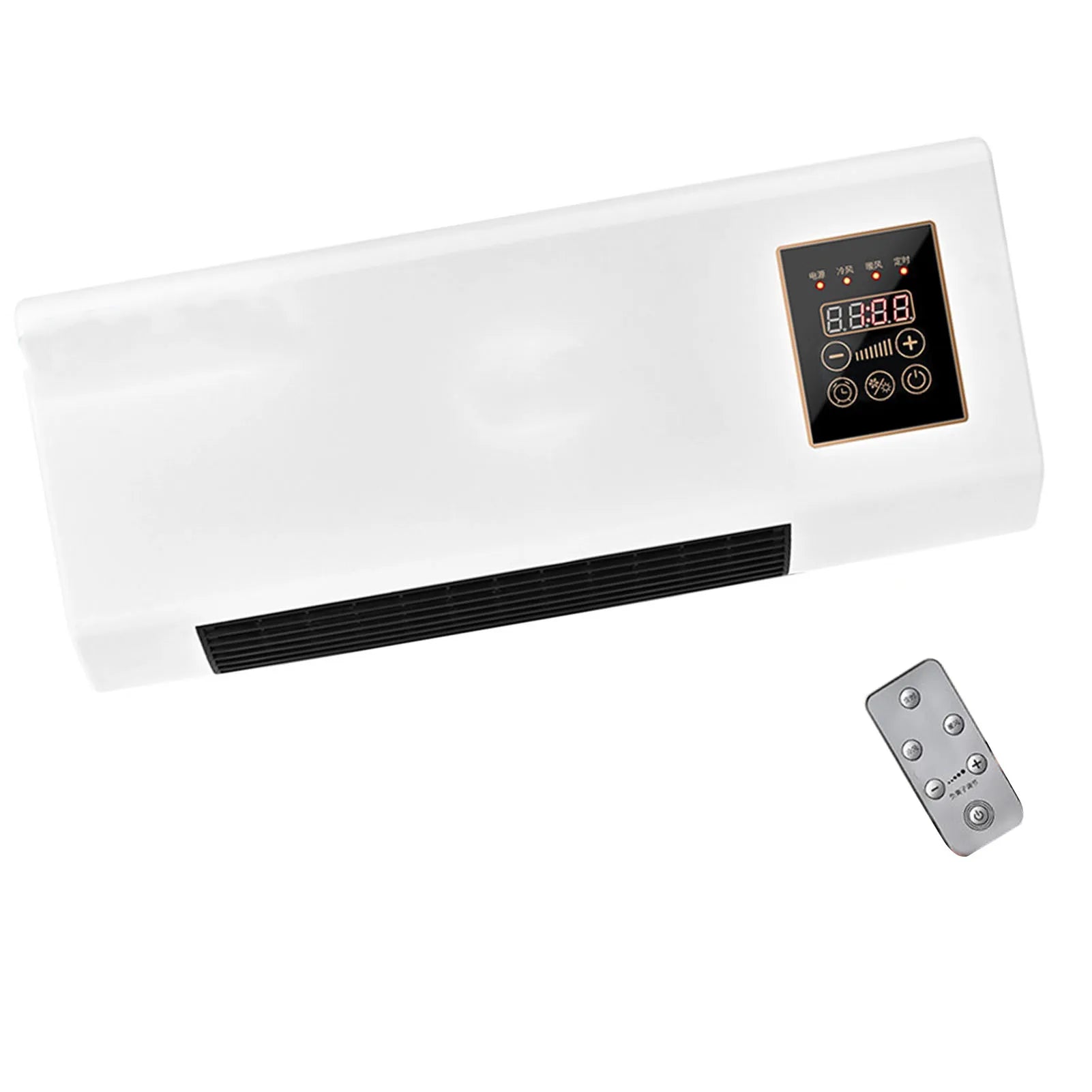 2 in 1  Portable Air Conditioning Cool Warm Dual Use Wall Mounted Heater 1800W Wall Mounted with Remote Control for Bedroom