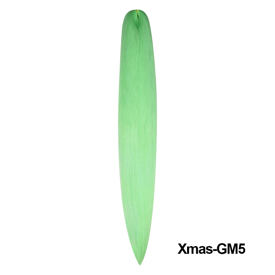 Miss Rola Synthetic New Christmas Colors Kanekalon HairJumbo Braid Yaki Straight Hair Extension Twist Braid Bulk Wholesale