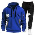 2025 New men's autumn and winter suit zipper hoodie + trousers suit casual men's sportswear warm suit
