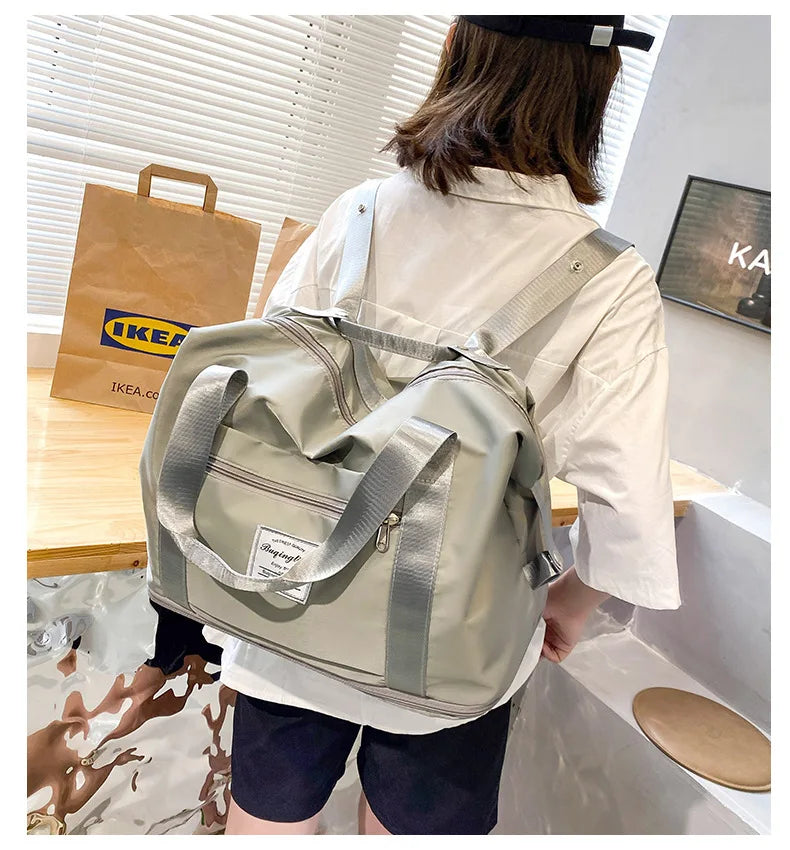 Large Capacity Expanding Double back Travel Bags Luggage Organizer Bag Handbag Waterproof Foldable Travel Clothes Storage Bag