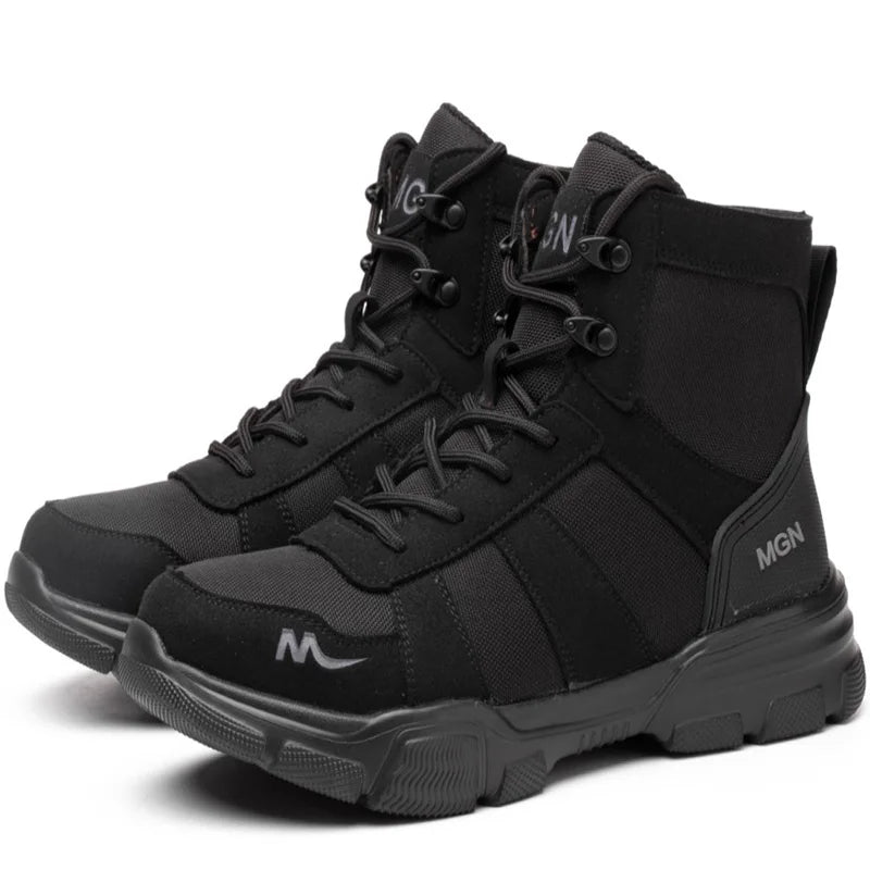 Work Boots Indestructible Safety Shoes Men Steel Toe Shoes Puncture-Proof Sneakers Women Non Slip Work Shoes Male Tactical Boots