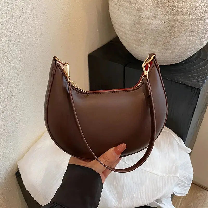 Women's Bag Shoulder Bags Women Moon-shaped Baseball NEW Fashion Luxury Women's Single Shoulder Bag