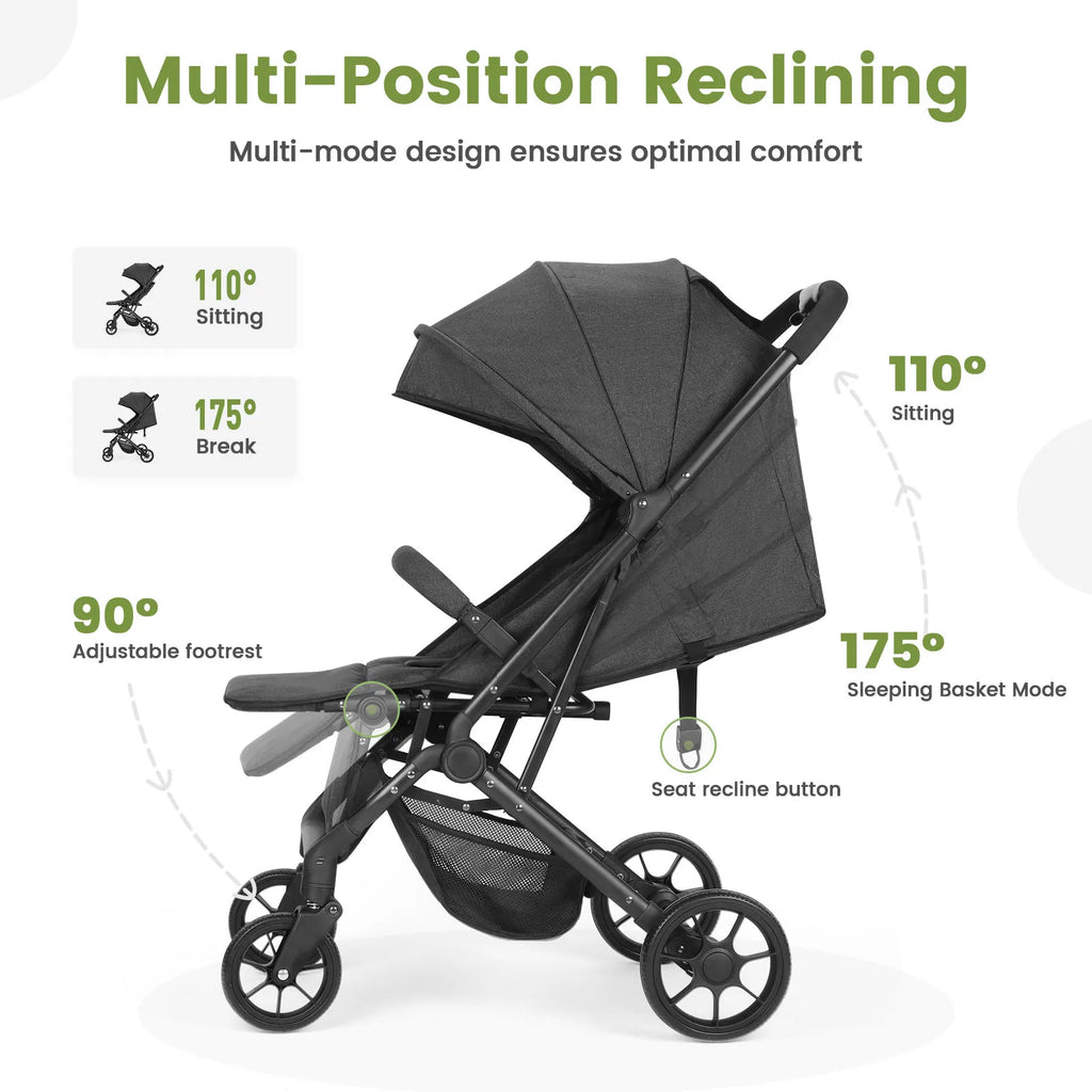 Portable High-view Baby Stroller Two-way Portable Baby Stroller Foldable Children's Four-wheel Baby Stroller 0-3 Years Old