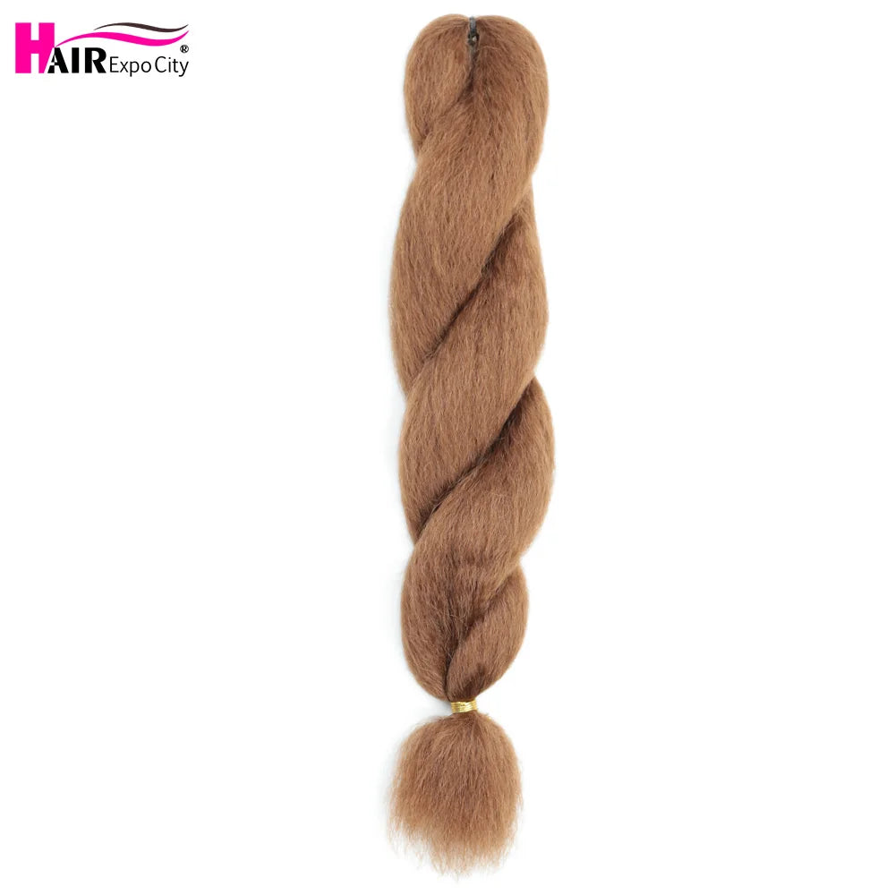 Vixen kanekalon Braids Hair 22 inch Synthetic Jumbo Braids Low Temperature Afro Fluffy Kinky Straight Crochet Hair Extensions