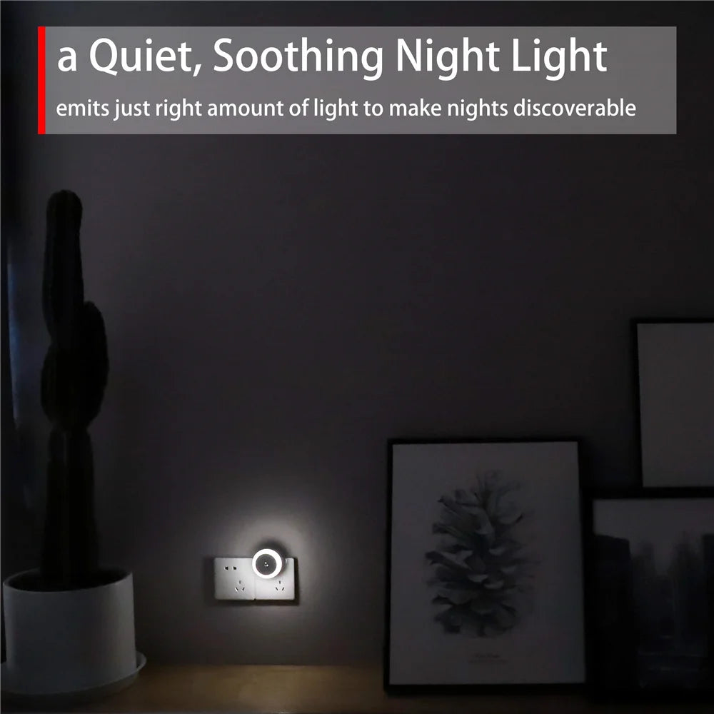 RXSFY Dusk-to-Dawn Plug-In LED Night Light (Auto-Dim)