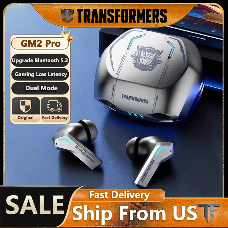 TRANSFORMERS TF-T06 TWS Earbuds — Bluetooth 5.3, Low-Latency, ENC Calls