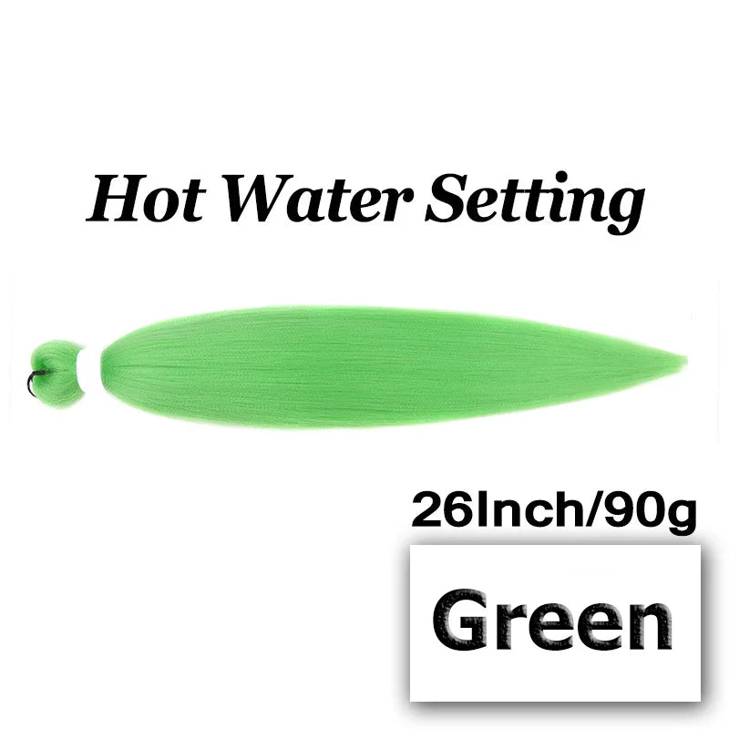 26" Easy Pre Stretched Braiding Hair Extensions 613 Blonde Jumbo Braids Synthetic Hair Bundles Yaki Straight Hair Crochet Braid