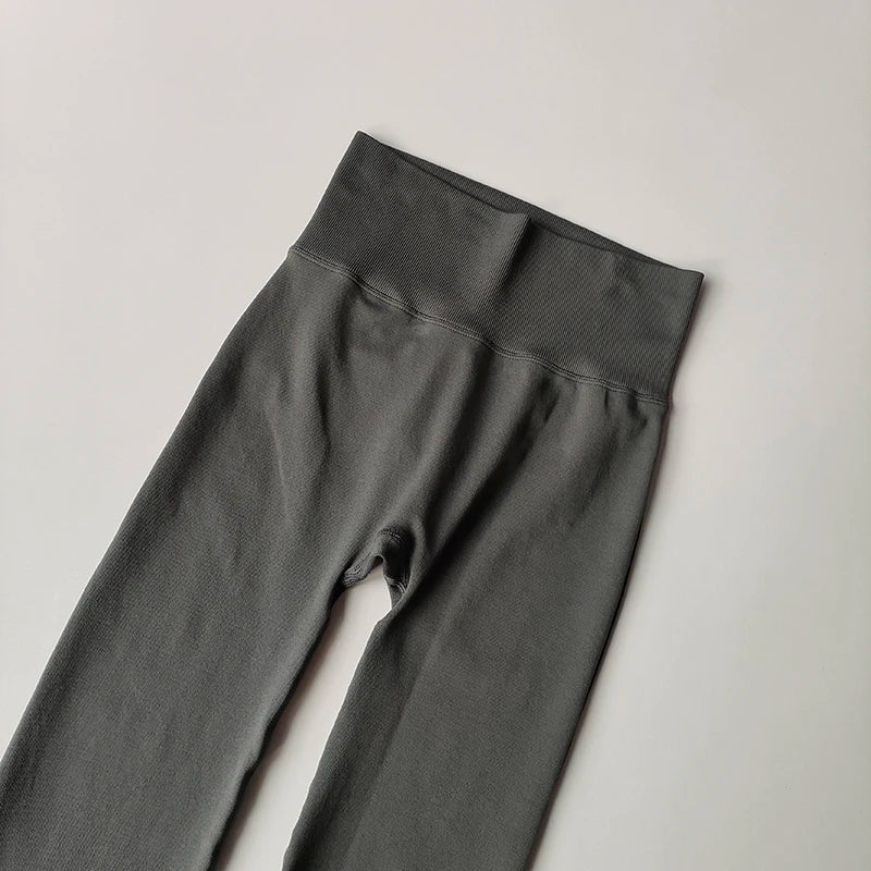 Seamless High-Waist Micro Flare Yoga Pants – Compression Bootcut Leggings