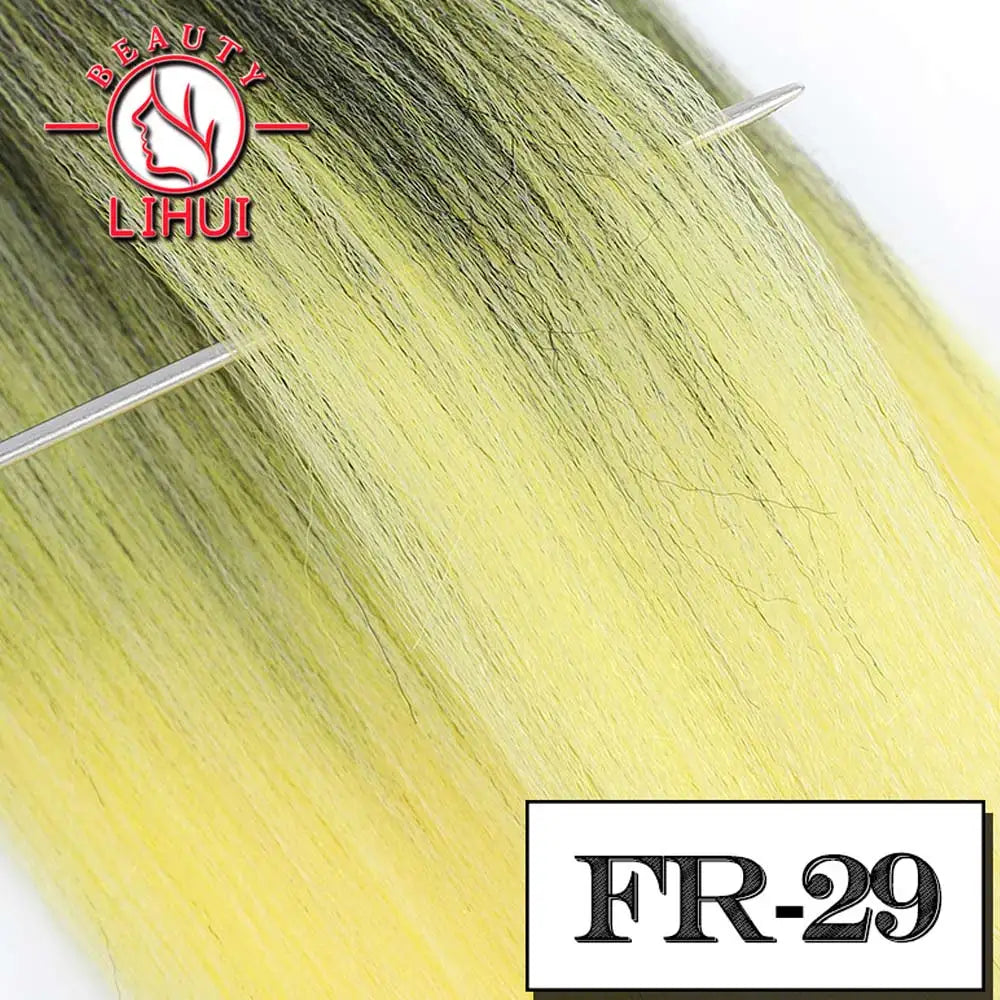 LIHUI Pre-Stretched Jumbo Braids — 26" 90 g Synthetic (Red/Pink, Frosted Colors)