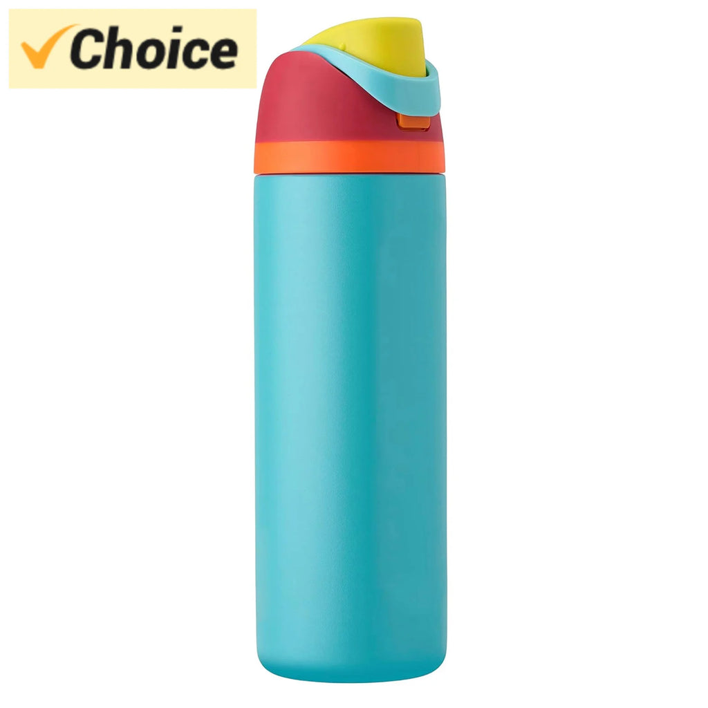 24oz Double Layer Stainless Steel Insulated Cup Water Cup Handle Cover Stainless Steel And Vacuum Insulated Leak Proof Soft Cove