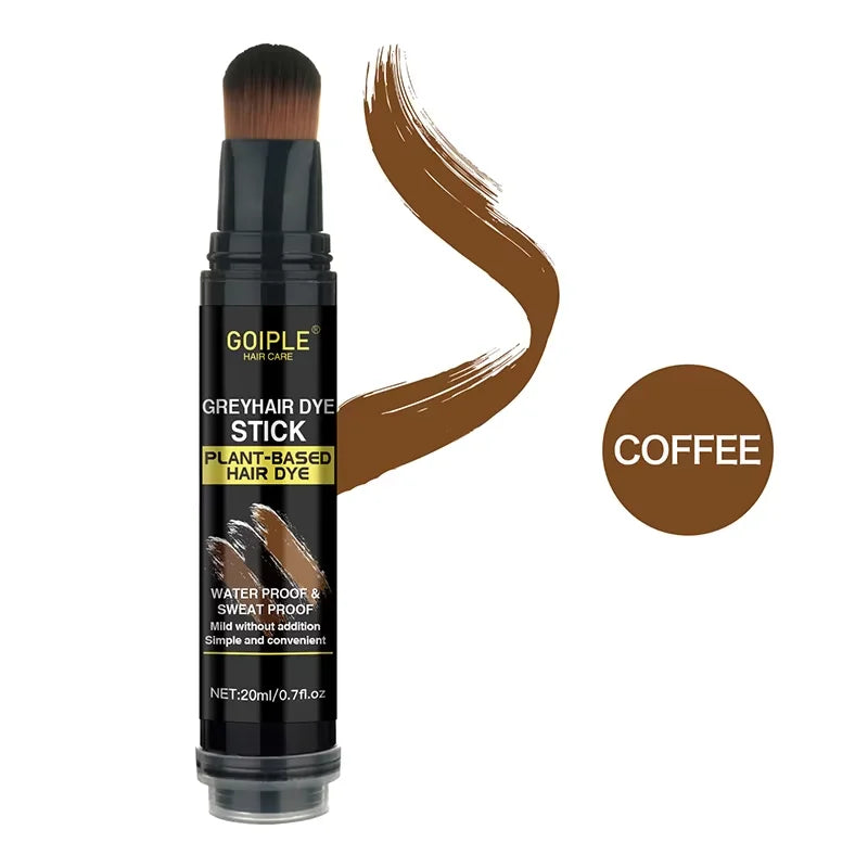 GOIPLE Gray Hair Dye Stick for Men & Women Cover Gray Hair Root Touch Up Temporary Coloring Disposable Plant-Based Hair Dye Pen