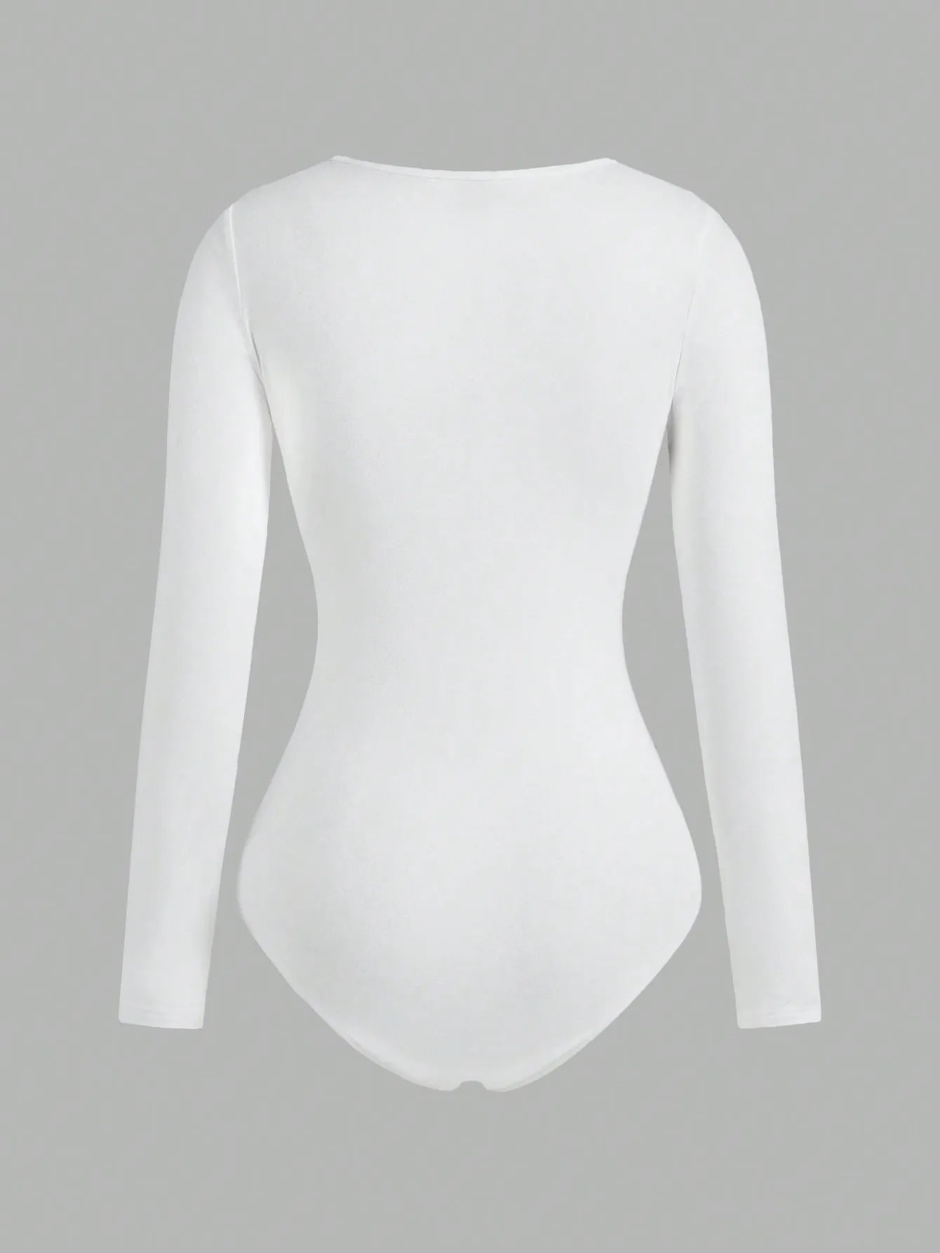 Women's Solid color Square Neck  Open Crotch One-Piece Bodysuit Long Sleeved Body  Lady Streetwear Female Warm Clothing