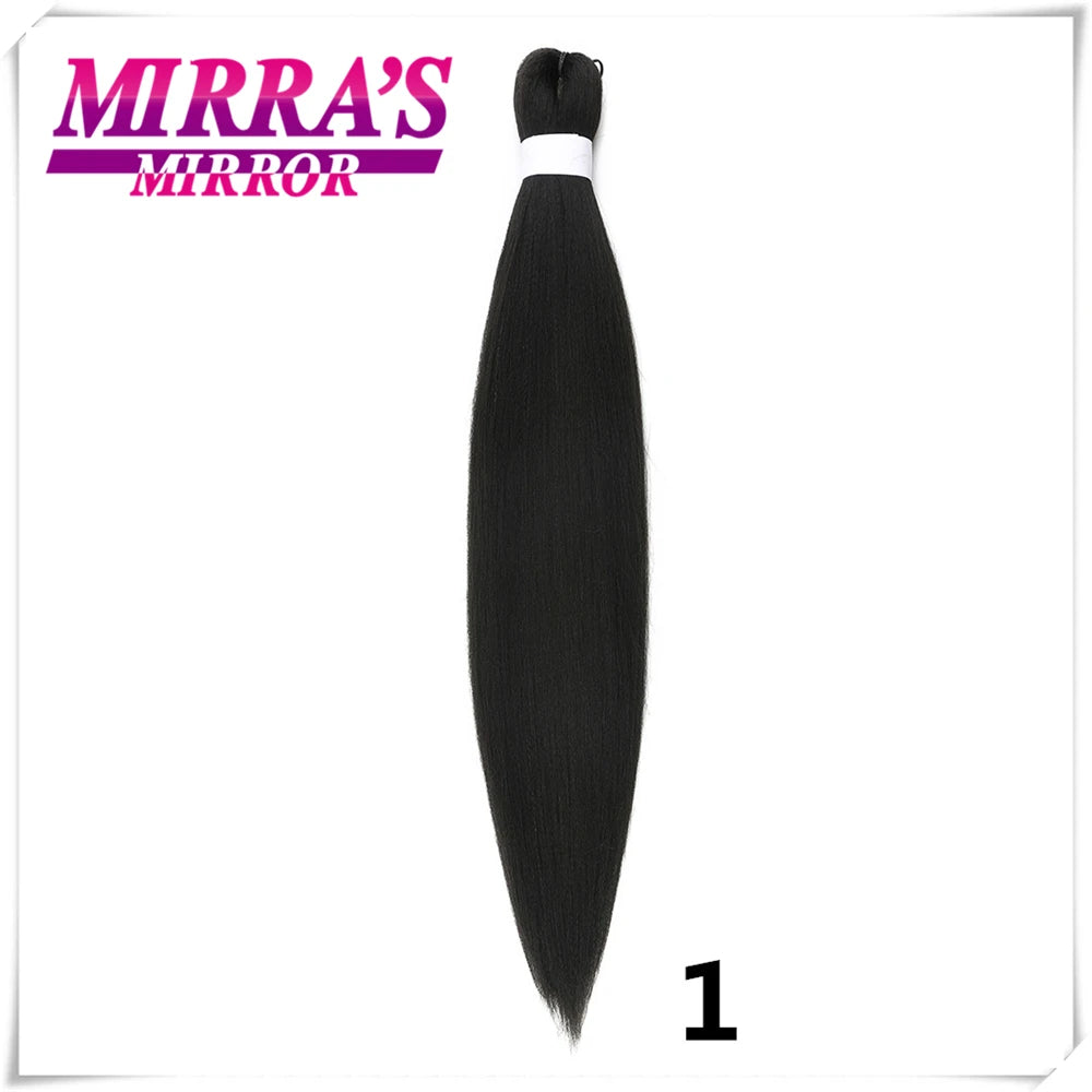 Braiding Hair Pre Stretched Soft Yaki Synthetic Crochet Hair Braid Extension Hot Water Setting Green Pink Orange Yellow Hair