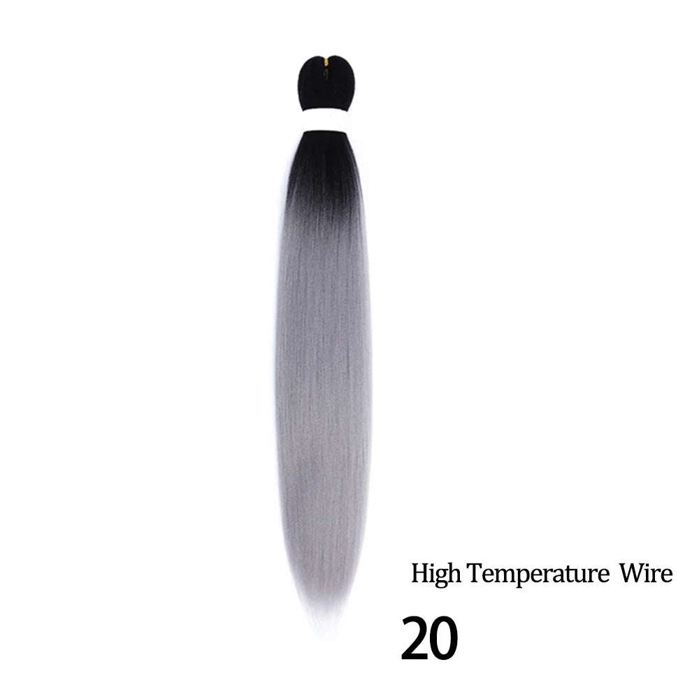 Chorliss Pre-Stretched Jumbo Braids — 24"/26" Synthetic Yaki Ombre (80–90 g, 105 Colors)