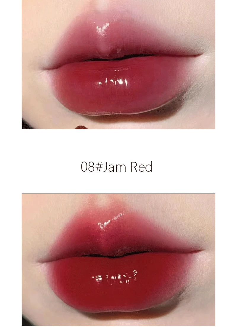 Pink Mirror Crystal Lip Gloss Makeup Water Glass Lip Glaze Plumping Waterproof Jelly Lip Tint Lipstick Moisturizing Beauty Lips