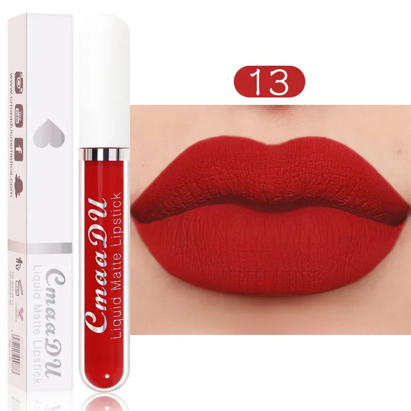 6 Colors/Set Fashion Matte Lip Gloss Sets Natural Moisturize Waterproof Lasting Velvet Sexy Red Liquid Lipstick Beauty Cosmetic